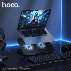 Laptop Cooler Hoco GA4 Jade Black with 7-Level 2 Fans and Lighting for Laptops up to 17"
