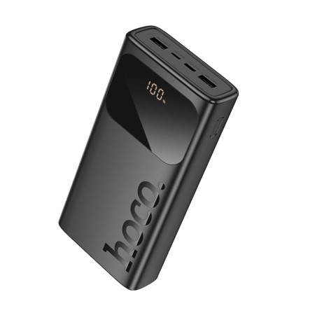 Power Bank Hoco J144A 30000mAh 1xUSB-C 1xMicro USB 2xUSB-A 5V/2A and LED Screen for Battery Level Black