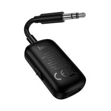 Bluetooth Audio Transmitter and Receiver Hoco E151 Graceful v5.4 150mAh with AUX 3.5mm Connector and Microphone Supports TF Card Black