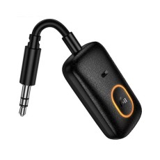 Bluetooth Audio Transmitter and Receiver Hoco E151 Graceful v5.4 150mAh with AUX 3.5mm Connector and Microphone Supports TF Card Black