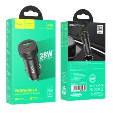 Car Charger Hoco Z49B 38W 1xUSB-C 1xUSB-A Alluminum Alloy Black