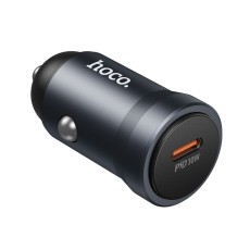 Car Charger Hoco Z62A PD30W 1xUSB-C QC Alluminum Alloy Black