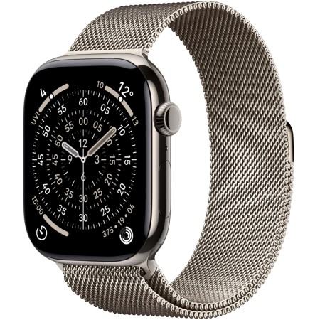 Apple Watch Series 11 5G (2025) Aluminum 46mm GPS eSIM NFC IP6X Aluminum Case Natural with Natural Milanese Loop