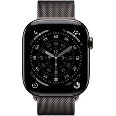 Apple Watch Series 11 5G (2025) Aluminum 46mm GPS eSIM NFC IP6X Aluminum Case Slate with Slate Milanese Loop
