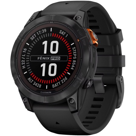Smartwatch Garmin Fenix 7 Pro Solar Stainless Steel 47mm GPS 10 ATM Slate Grey with Black Band