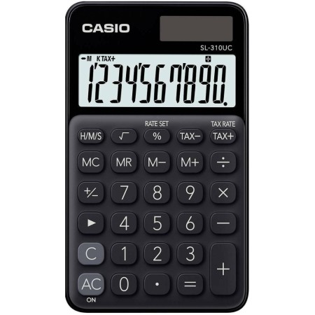 Calculator Dual 10 Digits LCD Display Casio SL-310UC-BK Black