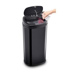 Stainless Steel Waste Bin with Photocell 42lt SENSOR Lamart LT8112 Black