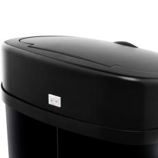 Stainless Steel Waste Bin with Photocell 42lt SENSOR Lamart LT8112 Black