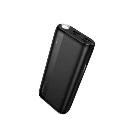 Power Bank Borofone BJ86 20000mAh with 4 Ports 1xUSB-C, 2xUSB-A, 1xMicroUSB LED Battery Indicator and Flaslight Black