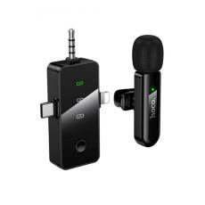 Microphone Wireless Hoco L20B Fair Lavalier USB-C AUX Lightning 2.4Ghz Range 15m Digital Noise Cancellation ENC up to 7Hrs Usage