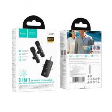 Dual Microphones Wireless Hoco L20C Fair Lavalier USB-C AUX Lightning 2.4Ghz Range 15m Digital Noise Cancellation ENC up to 7Hrs Usage