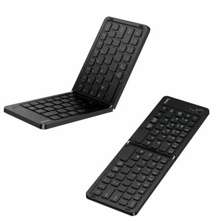 Hoco GM71 Proficient Mini Foldable Wireless Keyboard 67 Keys Bluetooth v5.2 180mAh and Quiet Keys Black