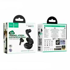 Wireless Hands Free Hoco EQ100 Intelligent TWS ANC Dual Microphone v6.0 500mAh 10Hrs Talk Time  and AI Translation in 134 Languages and Built-in Phone Stand Black
