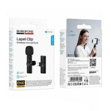Microphone Borofone BFK16 Winner Lavalier ENC USB-C 2.4GHz Black
