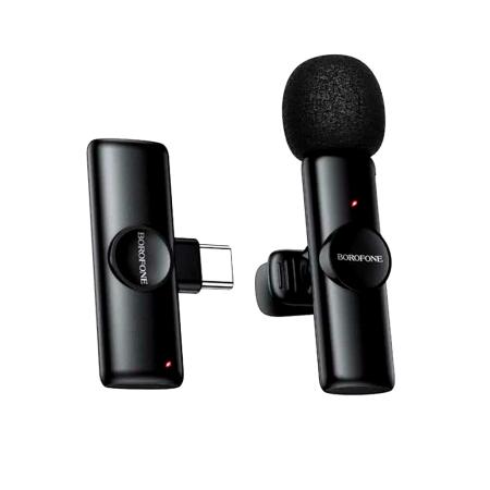 Microphone Borofone BFK16 Winner Lavalier ENC USB-C 2.4GHz Black