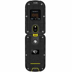Noozy Hero 4G Dual Sim with Dual Display 2.4"+1.44" Bluetooth Torch 1200mAh Battery IP68 Black-Yellow
