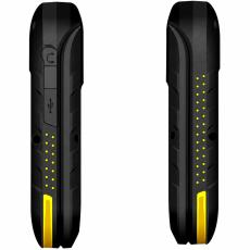 Noozy Hero 4G Dual Sim with Dual Display 2.4"+1.44" Bluetooth Torch 1200mAh Battery IP68 Black-Yellow