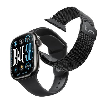 Smartwatch Hoco Y42 IP67 TFT Screen 2.01" 200mAh v5.3 with 5-7 Days Battery Life Call Function and Extra Strap Black