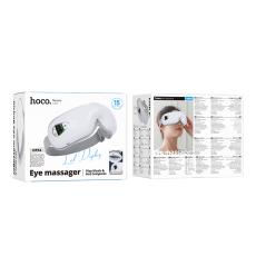 Hoco HP54 Eye Massager 1000mAh with 5 Massage Modes Heating Function LCD Display and BT Music Playback White