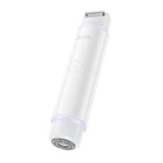 Hoco HP81 Ladies Shaver 2-in-1 6000rpm 400mAh IPX6 Suitable for Full Body Use with Hair Trimmer and Rotary Shaver White
