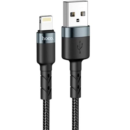 Charging Cable for Hoco SU99 Plus USB to Lightning Braided Black 2m