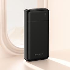 Power Bank Borofone BJ88A Clever 20000mAh with 4 Ports 1xUSB-C 2xUSB-A 1xMicroUSB and LED Battery Indicator Black