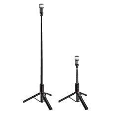 Selfie Stick Hoco K34 Spring and Tripod for Devices 4.5"-7.2" Extendable up to 1.36m with Remote Control and Lighting