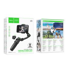 Gimbal Holder Hoco K91 for Devices 4.5"-7" 1800mAh 3-Axis Support Remote Control Extendable and Face Tracking