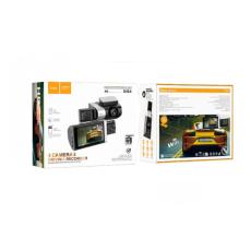 Windshield Cam Hoco DI64 Triumph 1080p Wifi Ultra Wide Angle Lens 170° 4" Display with 3 Cameras Simultaneous Recording
