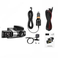 Windshield Cam Hoco DI64 Triumph 1080p Wifi Ultra Wide Angle Lens 170° 4" Display with 3 Cameras Simultaneous Recording
