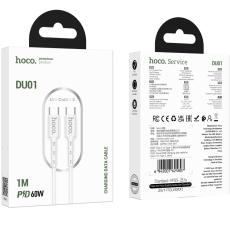 Cable HocoDU01 Novel USB-C to USB-C Fast Charging 60W 3A White 1m