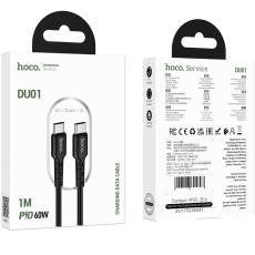 Cable HocoDU01 Novel USB-C to USB-C Fast Charging 60W 3A Black 1m