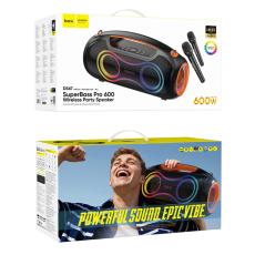 Wireless Speaker Hoco DS67 Cool Hi-Fi v5.4 6000mAh 600W AUX MicroSD USB with 2 Microphones and RGB Lighting IPX5