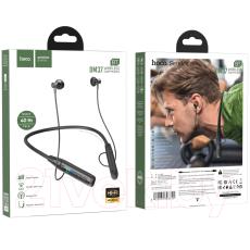 Bluetooth Hands Free Hoco DM37 Sky Neckband Magnetic v5.3 380mAh 40Hrs Playback Time LED Battery Display Black