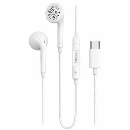 Hands Free Hoco DM51 Fringe Stereo USB-C with Microphone 1.2m White Compatible with All USB-C Devices