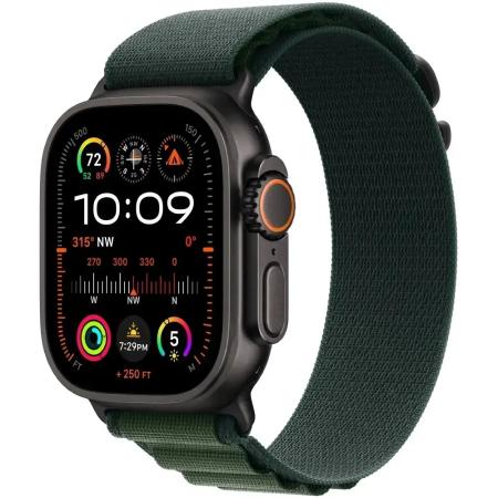 Apple Watch Ultra 2 49mm GPS eSIM NFC IP6X Titanium Case with Dark Green Alpine Loop