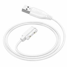 Charger Compatible with Hoco Y18 and Maxcom FW59 Smartwatch White Magnet Distance: 18mm Contact Distance: 0.8mm