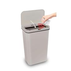 Plastic Waste Bin with Photocell 50lt SENSOR Lamart LT8109 Cream