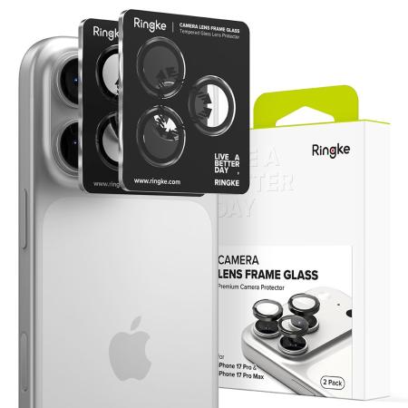 Camera Frame Protector Ringke for Apple iPhone 17 Pro 17 Pro Max Black 2 pack