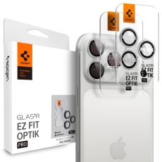 Camera Protector Spigen Optik Pro Ez Fit Glass for Apple iPhone 16 Pro 16 Pro Max 17 Pro 17 Pro Max Silver 2 pack