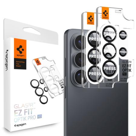 Camera Protector Spigen Spigen Optik Pro HD Glass Ez Fit for Samsung SM-S948 Galaxy S26 Ultra Black 2 pack