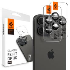 Camera Protector Spigen Optik Pro Ez Fit Glass for Apple iPhone 16 Pro 16 Pro Max 17 Pro 17 Pro Max Black 2 pack