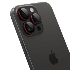 Camera Protector Spigen Optik Pro L-Series Ez Fit for Apple iPhone 16 Pro 16 Pro Max 17 Pro 17 Pro Max Black-Red 2 pack