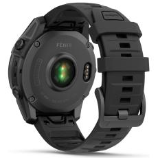 Smartwatch Garmin Fenix E Stainless Steel 47mm GPS NFC 10 ATM Slate Grey with Black Silicone Band
