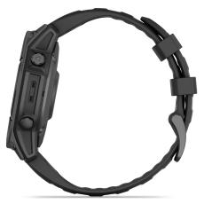 Smartwatch Garmin Fenix E Stainless Steel 47mm GPS NFC 10 ATM Slate Grey with Black Silicone Band