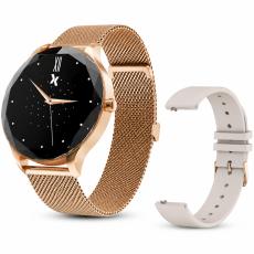 Maxcom Smartwatch FW52 Diamond 1.06" 150mAh IP67 with Extra Strap and Phone Notifications Gold