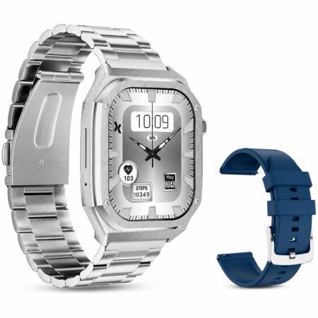 Smartwatch Maxcom FW65 Iron S 1.95” Amoled IP68 400mAh with Extra Strap Silver