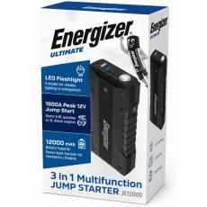 Power Bank Energizer JE12000 12000mAh PD15W QC with 2xUSB-A and 1xUSB-C Ports LED Battery Display and Emergency Car Battery Attachment 1800A Black