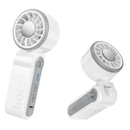 Hoco HX604 Ice Pack Portable Handheld Fan 3000mAh 10000 Rpm Max with Thermoelectric Cooling Panel White