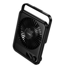 Hoco HX607 Portable Desktop Fan Ultra-thin Quiet 2000mAh 3200 Rpm Max with LCD Display Black